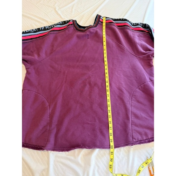 Free People Movement Birdie Sweatshirt Womens L Purple FP Movement Pockets - Picture 8 of 13